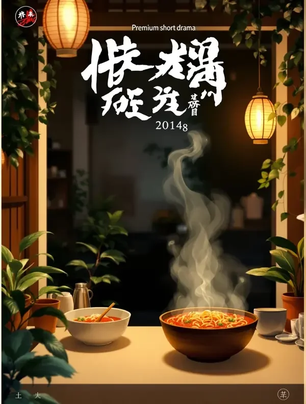 《深夜食堂的第七张桌》竖屏短剧封面，都市题材，共40集